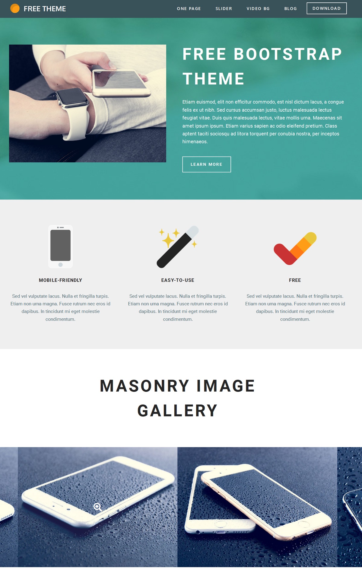 Mobile Bootstrap Gallery Theme