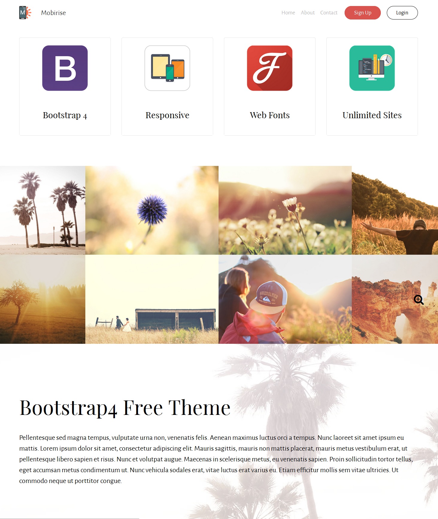 HTML5 Bootstrap Single Page Theme