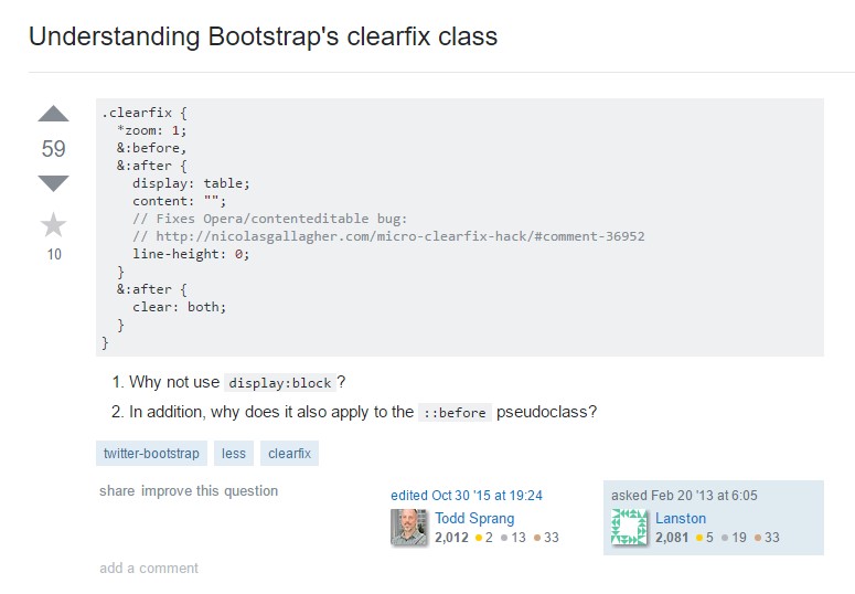  Realizing Bootstrap's clearfix class
