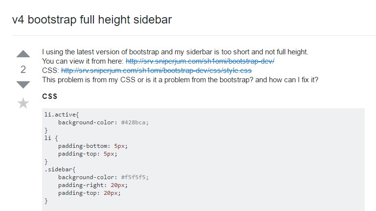 V4 Bootstrap full height sidebar